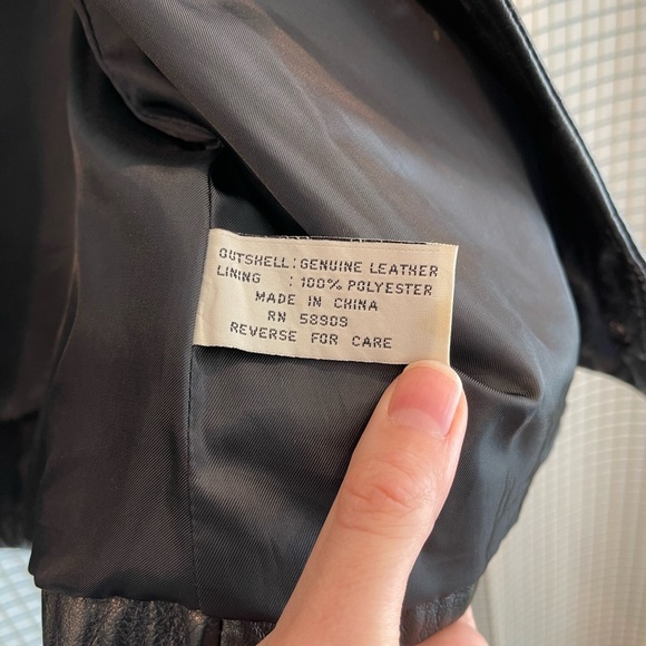 PRESTON & YORK Black Leather Button Up Jacket 🥀 Medium - Picture 6 of 10